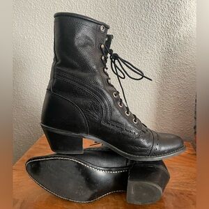 Vintage Lace Up Boots - Size 9